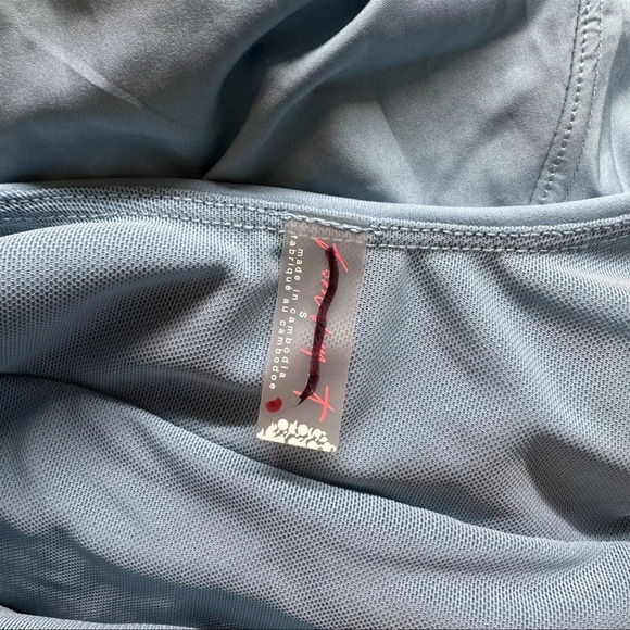 New Free People Righteous Onesie FP Movement One Piece Jumpsuit Blue Small - Picture 7 of 9